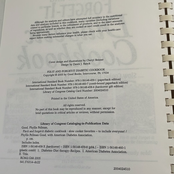 Fix-It And Forget-It Diabetic Cookbook - Picture 5 of 6